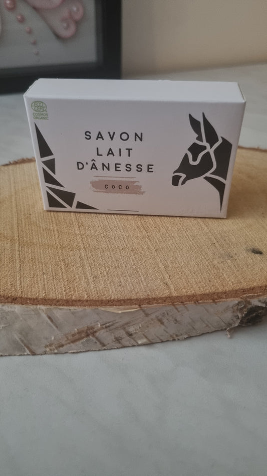 Savon solide au lait d'ânesse BIO Coco