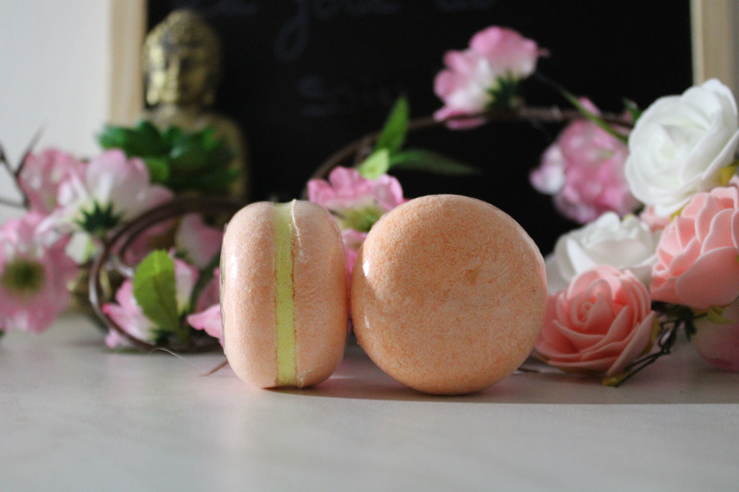 Macarons de bain effervescent Pèche