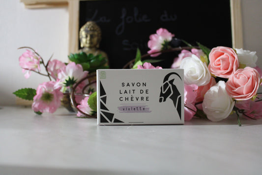 Savon solide au lait de chèvre BIO Violette